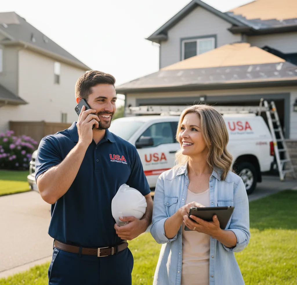 USA Roof Repair Experts customer support in Byron